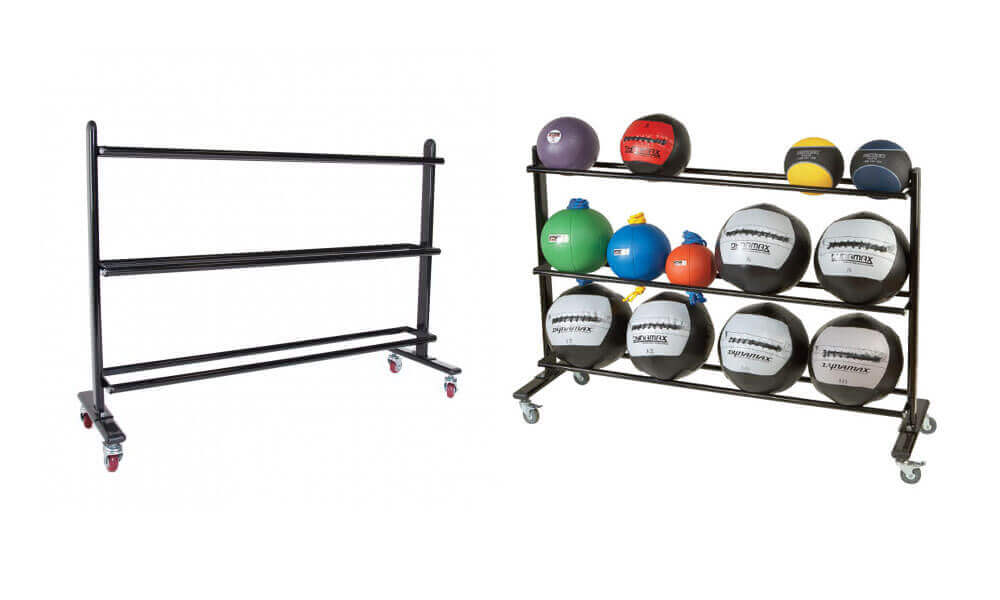 Wall Ball Storage Standing Rack with Wheel (1)