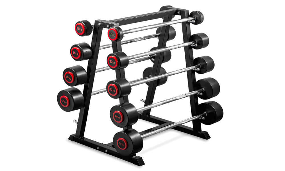 PU Barbells Sets With Rack (1)
