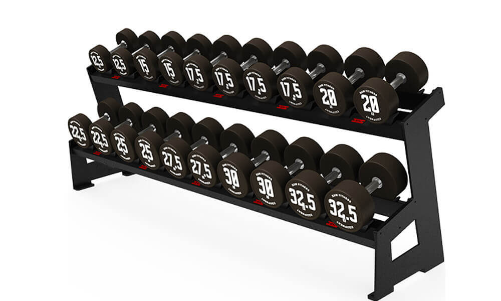 DUMBBELL RACK – ROUND TWO LAYER 10 PAIRS (1)